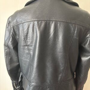Rave Black  faux Leather Jacket.